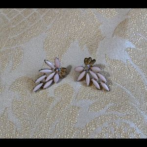 Gorgeous Vintage Floral Rhinestone Earrings